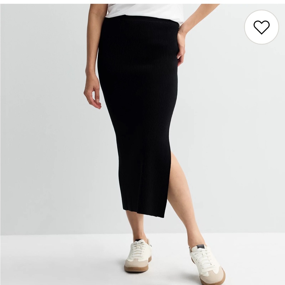 NWOT!!! Fourth & Bay Black Ribbed Pencil Skirt